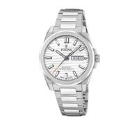 Festina Swiss Made Reloj Hombre Analógico de Acero Inoxidable 316l Plateado - Movimiento de Cuarzo - Calendario - Cristal Zafiro Resistente - Resistente al Agua 10 ATM F20073/1 Classic Steel