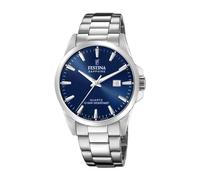 Festina Swiss Made Reloj Hombre Analógico de Acero Inoxidable 316l Plateado - Movimiento de Cuarzo - Calendario - Cristal Zafiro de Alta Resistencia - Resistente al Agua 10 ATM F20024/3 Classic Steel