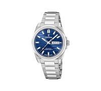 Festina Swiss Made Reloj Hombre Analógico de Acero Inoxidable 316l Plateado - Movimiento de Cuarzo - Calendario - Cristal Zafiro Resistente - Resistente al Agua 10 ATM F20073/3 Classic Steel