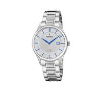 Festina Swiss Made Reloj Hombre Analógico de Acero Inoxidable 316l Plateado - Movimiento de Cuarzo - Calendario - Cristal Zafiro de Alta Resistencia - Resistente al Agua 10 ATM F20067/3 Classic Steel