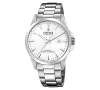 Festina Swiss Made Reloj Hombre Analógico de Acero Inoxidable 316l Plateado - Movimiento de Cuarzo - Calendario - Cristal Zafiro de Alta Resistencia - Resistente al Agua 10 ATM F20024/2 Classic Steel