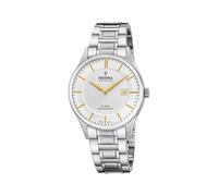 Festina Swiss Made Reloj Hombre Analógico de Acero Inoxidable 316l Plateado - Movimiento de Cuarzo - Calendario - Cristal Zafiro de Alta Resistencia - Resistente al Agua 10 ATM F20067/2 Classic Steel