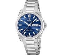 Festina Swiss Made Reloj Hombre Analógico de Acero Inoxidable 316l Plateado - Movimiento de Cuarzo - Calendario - Cristal Zafiro Resistente - Resistente al Agua 10 ATM F20073/3 Classic Steel