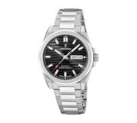Festina Swiss Made Reloj Hombre Analógico de Acero Inoxidable 316l Plateado - Movimiento de Cuarzo - Calendario - Cristal Zafiro Resistente - Resistente al Agua 10 ATM F20073/5 Classic Steel