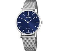 Festina Swiss Made Reloj Hombre Analógico de Acero Inoxidable 316l Plateado - Movimiento de Cuarzo - Cristal Zafiro de Alta Resistencia - Resistente al Agua 5 ATM F20014/2 Classic Steel