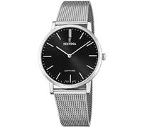 Festina Swiss Made Reloj Hombre Analógico de Acero Inoxidable 316l Plateado - Movimiento de Cuarzo - Cristal Zafiro de Alta Resistencia - Resistente al Agua 5 ATM F20014/3 Classic Steel