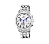 Festina Swiss Made Reloj Hombre Analógico de Acero Inoxidable 316l Plateado - Movimiento de Cuarzo - Cronógrafo - Calendario - Cristal Zafiro Resistente - Resistente al Agua 10 ATM F20040/1 Chrono