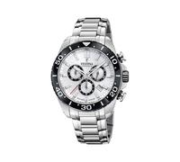 Festina Reloj Hombre F20042/1 Chrono Swiss Made Caja de Acero Inoxidable 316l Plateado Correa de Acero Inoxidable 316l Plateado