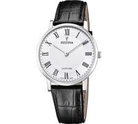 Festina Reloj hombre F20012/2 – Swiss Made, cuero negro, cuarzo, zafiro, 5 ATM – Classic Leather