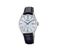 Festina Swiss Made Reloj Hombre Analógico de Cuero Negro - Movimiento de Cuarzo - Calendario - Cristal Zafiro de Alta Resistencia - Resistente al Agua 10 ATM Elegante F20007/2 Classic Leather
