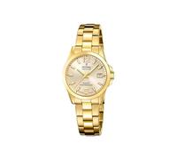 Festina Swiss Made Reloj Mujer Analógico de Acero Inoxidable 316l Dorado - Movimiento de Cuarzo - Cristal Zafiro Resistente - Resistente al Agua 10 ATM - Calendario F20050/2 - Classic Steel
