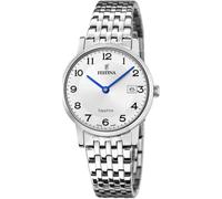 Festina Swiss Made Reloj Mujer Analógico de Acero Inoxidable 316l Plateado