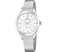 Festina Swiss Made Reloj Mujer Analógico de Acero Inoxidable 316l Plateado - Movimiento de Cuarzo - Cristal de Zafiro de Alta Resistencia - Resistente al Agua 5 ATM F20076/1 - Grace
