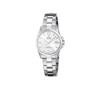 Festina Swiss Made Reloj Mujer Analógico de Acero Inoxidable 316l Plateado - Movimiento de Cuarzo - Cristal Zafiro Resistente - Resistente al Agua 10 ATM - Calendario F20049/1 - Classic Steel