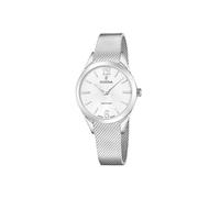 Festina Swiss Made Reloj Mujer Analógico de Acero Inoxidable 316l Plateado - Movimiento de Cuarzo - Cristal de Zafiro de Alta Resistencia - Resistente al Agua 5 ATM F20076/1 - Grace