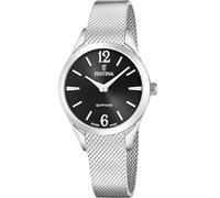 Festina Swiss Made Reloj Mujer Analógico de Acero Inoxidable 316l Plateado - Movimiento de Cuarzo - Cristal de Zafiro de Alta Resistencia - Resistente al Agua 5 ATM F20076/5 - Grace