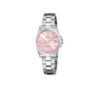 Festina Swiss Made Reloj Mujer Analógico de Acero Inoxidable 316l Plateado - Movimiento de Cuarzo - Cristal Zafiro Resistente - Resistente al Agua 10 ATM - Calendario F20049/3 - Classic Steel