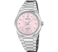 Festina Swiss Made Reloj Mujer Analógico de Acero Inoxidable 316l Plateado | Movimiento de Cuarzo, Cristal Zafiro Resistente, Resistente al Agua 10 ATM, Calendario F20052/3, Rive Collection
