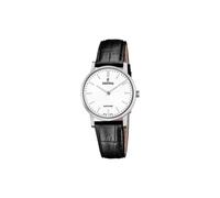 Festina Swiss Made Reloj Mujer Analógico de Cuero Negro - Movimiento de Cuarzo - Cristal Zafiro Resistente - Resistente al Agua 5 ATM - Elegante, Clásico y Vintage F20013/1 - Classic Leather