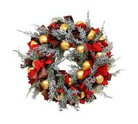 Festival Corona de Navidad, Decorar Halloween Día de Acción de Gracias Escaparate Hierba Corona de Navidad Arco Orbe Dorado Corona Decorativa