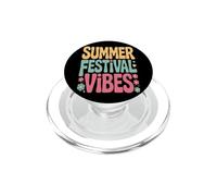Festival de Música Artes Literario Groovy Vintage Años 60 1970 PopSockets PopGrip para MagSafe