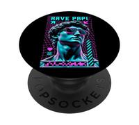 Festival de música EDM Rave Papi Trippy David Statue Techno PopSockets PopGrip Adhesivo
