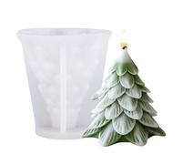 Festival Holiday Candle Making Set Silicon Árbol de Navidad Forma para Artesanía y Decoración Navidad Temática Vela Moldes