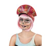 Festival Militar Sombrero Rosa Fiesta Metálico Capitanes Diadema para Disfraz