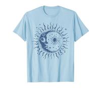 Festival Vintage Sun Moon Stars, Tie Dye Celestial Spiritual Camiseta