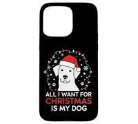 Festive All I Want is My Dog Canine Lover Christmas Carcasa para iPhone 15 Pro MAX