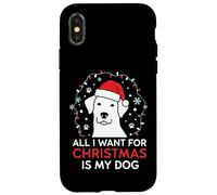 Festive All I Want is My Dog Canine Lover Christmas Carcasa para iPhone X/XS