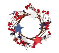 Festive Candle Ring, Artificial Berry Wreath Centerpiece Ornament, Traditional Table Decor System, Faux Floral Candles Holder with Classic Style, Candle Wreath for Dining Room