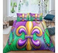 Festive Carnival Art Funda Edredon Microfibra Suave 3 Piezas Compuesto Estampado 3D Festive Carnival Arte Funda de Edredón con Funda de Almohada Suave for Adolescentes Super King（260x220cm）