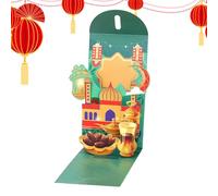 Festive Cash Envelopes - Holiday Red Packets for Gift Giving During Lunar New Year | Sturdy Art Paper with Embossed Patterns, Cultural Inspired Decorative, Traditional Design for Family Friends