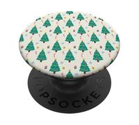 Festive Christmas Tree PopSockets PopGrip Adhesivo