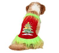Festive Dog Clothing | Comical Christmas Onesie for Pets | Cheerful Red and Green Outfit for Small Dogs | Great for Holiday Gatherings and Photos | Playful Print Dog Shirt for Seasonal Cheer