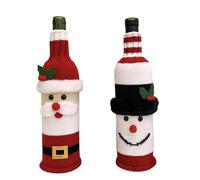 Festive Father Christmas & Snowman - Funda para botella