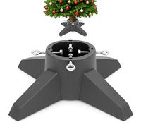 Festive Fix Soporte para árbol de Navidad, soporte resistente de 6 pies con depósito de agua, base estable para árboles reales, montaje rápido con pernos de metal