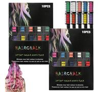 Festive Fun Hair Chalk Combs, 10 Colors Colorful Hair Chalk Comb, Temporary Washable Hairs Dye for Girls Kids Gifts, Christmas Gifts