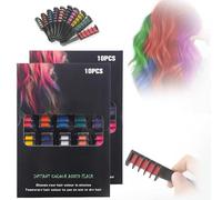 Festive Fun Hair Chalk Combs, 2026 New Hair Chalks for Girls, Temporary Washable Hairs Color Gifts Brush Set, Hairs Chalk Comb for Christmas, Birthday, New Year (20 Pcs)