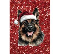 Festive German Shepherd Christmas Notebook: 300 Pages, College Ruled, Perfect Holiday Gift for Dog Lovers!