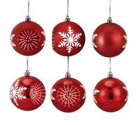 Festive Hanging Bauble Set Glossy Decorative Christmas Ball Bundle