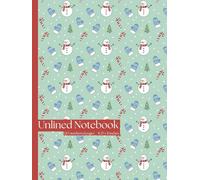 Festive Holiday Hardcover Art Journal: A Durable Christmas Themed Sketch Book for Drawing - Premium 8.25" x 11" Blank Unlined Pages with a Cute Snowman Pattern