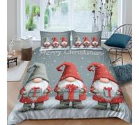 Festive Holiday Style Funda Edredon Juego de Ropa de Cama de 3 Piezas Impresión 3D Cierre de Festive Holiday Estilo Funda de Edredón Funda de Almohada a Juego for Ancianos Double（200x200cm）