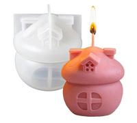 Festive House Mold - Winter Scene for Holiday Crafting | Food-Grade Silicone Flexible Mold House Shape Casting Tool for Resin Wax Clay Candle Making Tabletop Display