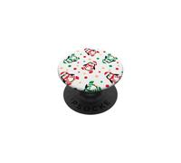 Festive Penguin Friends - Patrón navideño Rojo y Verde PopSockets PopGrip Adhesivo