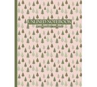 Festive Pine Forest Paperback Sketchbook: A Cute Christmas Themed Drawing Pad for Artists - Large 8.5" x 11" Unlined Holiday Blank Paper with a Pink and Green Cover