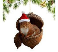 Festive Pine Ornament - Animal Decor for Holiday Party | Acrylic 2D Cute Design, Christmas Tree Accessory, Winter Vacation Gift, Birthday Celebration Supplies, Thanksgiving Accent, Seasonal Home