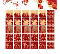 Festive Red Envelopes - Gold Foil Pack for Celebration | Paper Material with 30 Mixed Pieces, Horse Design 2026, Small Large Sizes, Money Gift Pockets for New Year, Birthday, Wedding Party