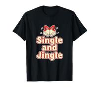 Festive Single y Jingle Funny Christmas Season Juego de Palabras Retro Camiseta
